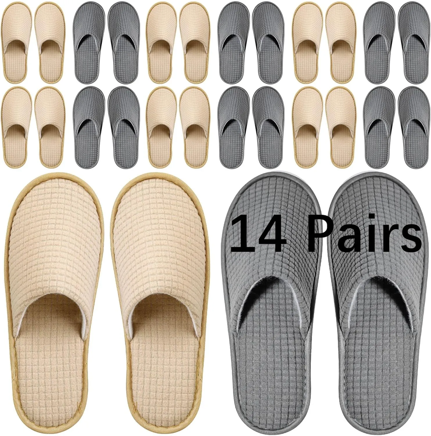 14Pairs guest slippers disposable for guests Washable Reusable Which Can Be Used As Women Men House Indoor Bathroom Bedroom hotel