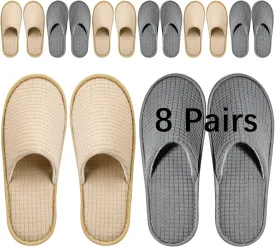 8Pairs guest slippers disposable for guests Washable Reusable Which Can Be Used As Women Men House Indoor Bathroom Bedroom hotel