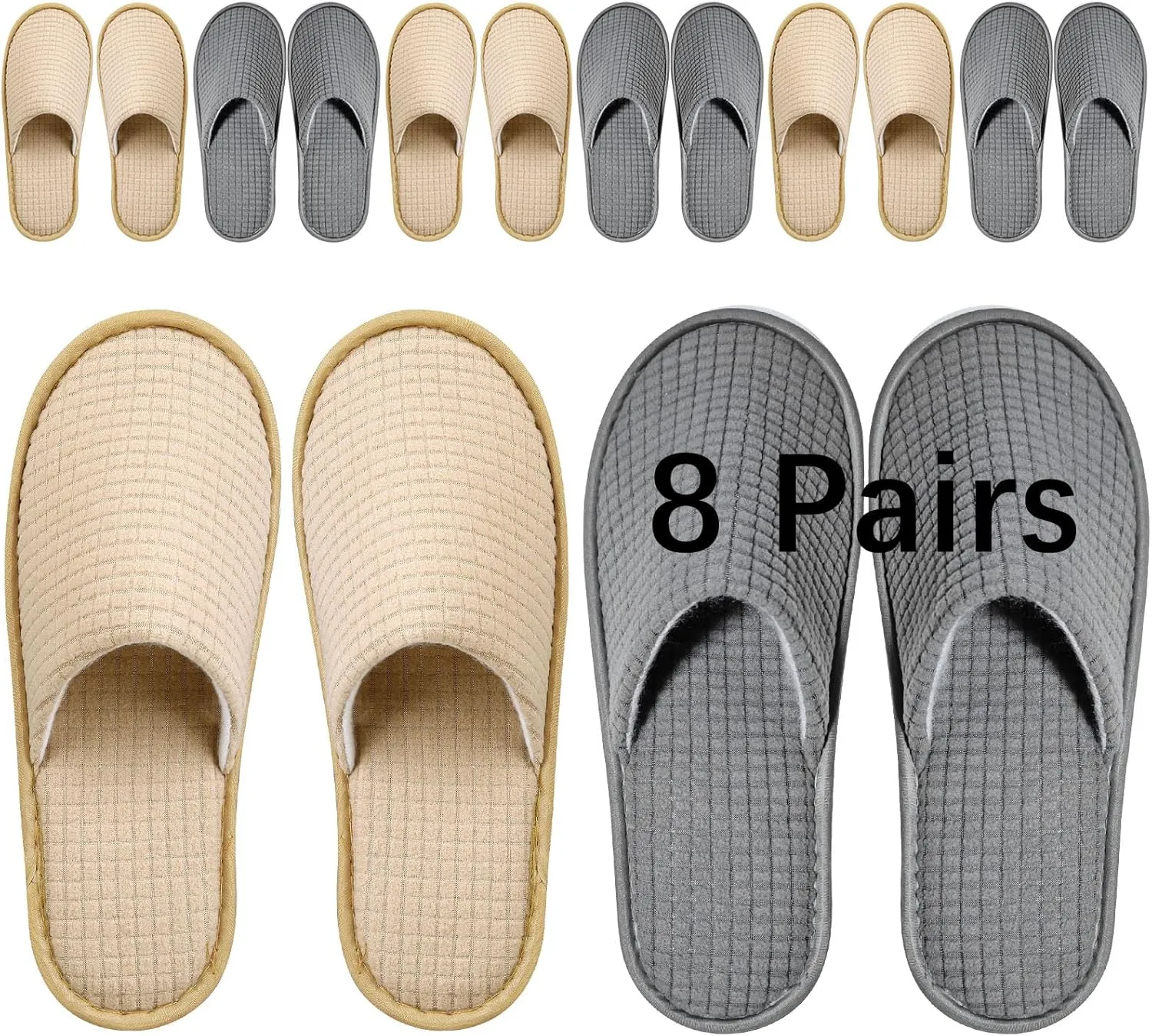 8Pairs guest slippers disposable for guests Washable Reusable Which Can Be Used As Women Men House Indoor Bathroom Bedroom hotel
