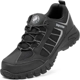 ANGRYRAM Steel Toe Shoes for Men Women Lightweight Indestructible Work Shoes Breathable Slip Resistant Safety Sneakers Comfortable Puncture Proof Shoes for Working Construction Industry