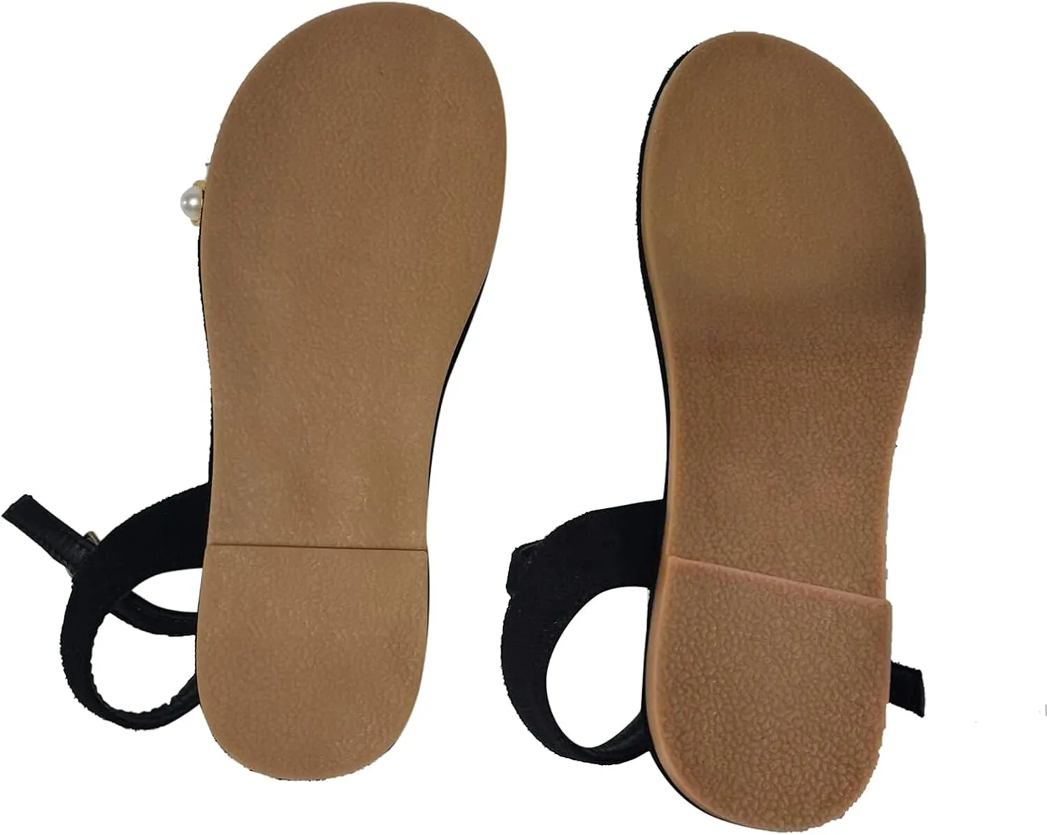 Aniywn Women's Pearl Sandals Summer Comfortable Open Toe Flip Flops Beach Shoes Ankle Strap Travel Flat Sandal