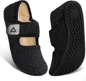 ATHMILE House Slippers for Women Men Indoor Barefoot Socks Wide Diabetic Shoes Adjustable House Slippers for Home Travel