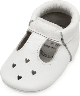 BirdRock Baby Mary Jane Moccasins - Genuine Leather Soft Sole Baby Girl Shoes for Newborns, Infants, Babies, and Toddlers