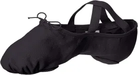 Bloch Unisex-Adult Dance Women's Zenith Split Sole Stretch Canvas Ballet Shoe/Slipper, Black, 2.5 C US