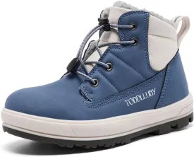 Boys Girls Snow Boots Faux Fur Lined Winter Ankle Boots Outdoor Waterproof Slip Resistant Comfortable Cold Weather Boots Little Kid/Big Kid