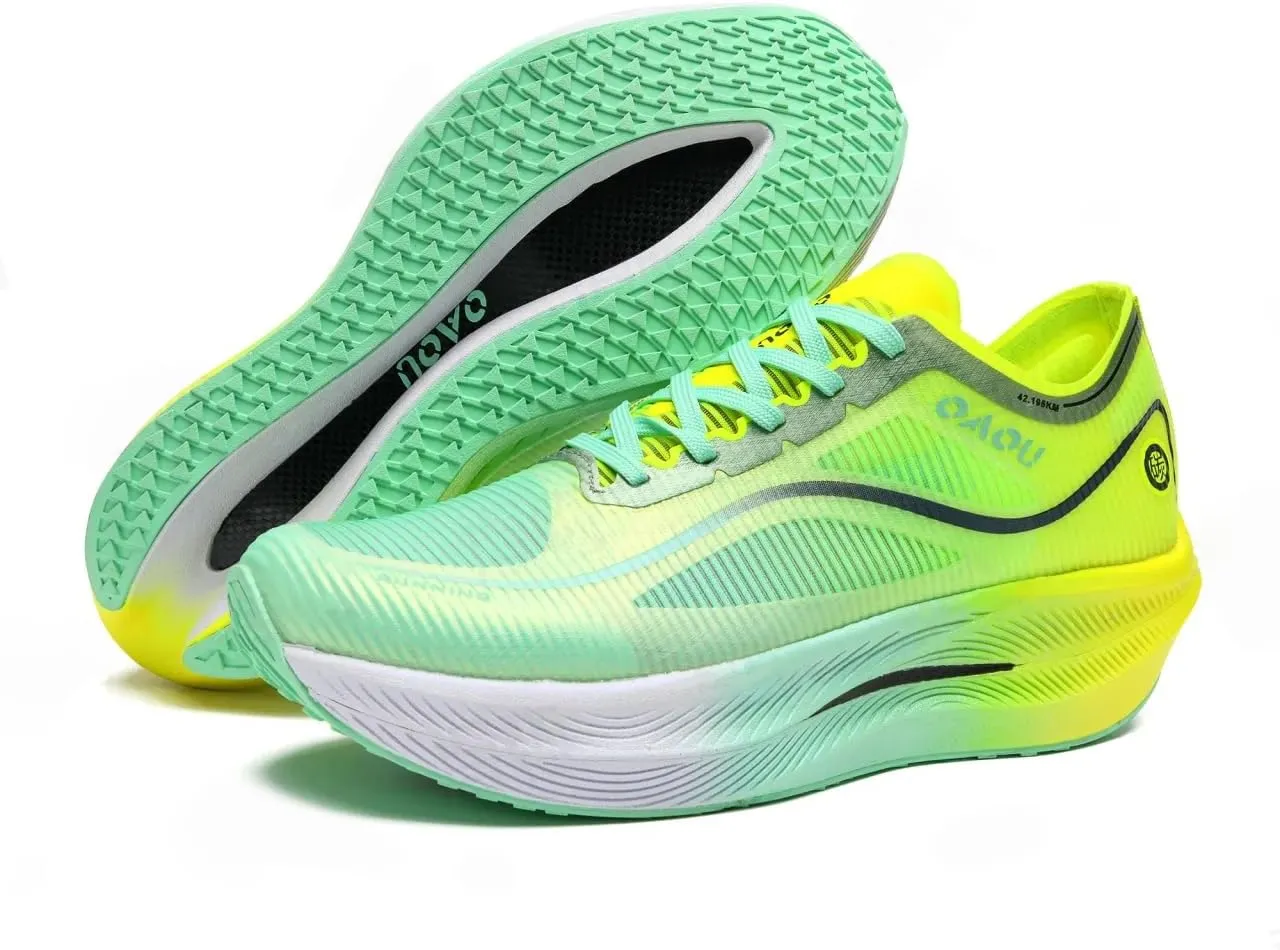 Carbon Plate Marathon Running Racing Shoes Men Stable Support Shock-Relief Ultra-Light TPU Outsole Rebound Sneakers
