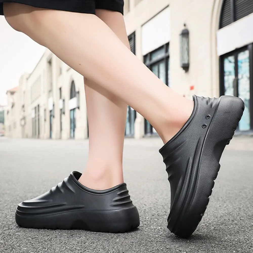 Chef Shoes for Men and Women, Strong Non-Slip Kitchen Clock Clogs, Oil Resistant Nurse Garden Bathroom Work Sandals, Lightweight Waterproof Health Care Food Service Shoe