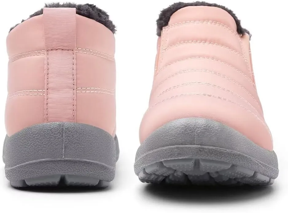 Cheval Winter Snow Boots for Women, Fur Lined Warm Ankle Booties, Outdoor Anti-slip Waterproof Comfortable Short Boot, Botas De Invierno Para Mujert