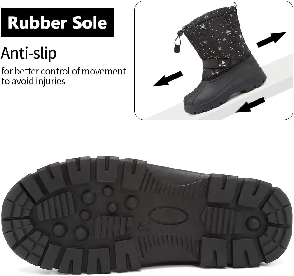 CIOR Kids Snow Boots for Boys Girls Toddler Winter Outdoor Boots Waterproof with Fur Lined(Toddler/Little Kids/Big Kid)
