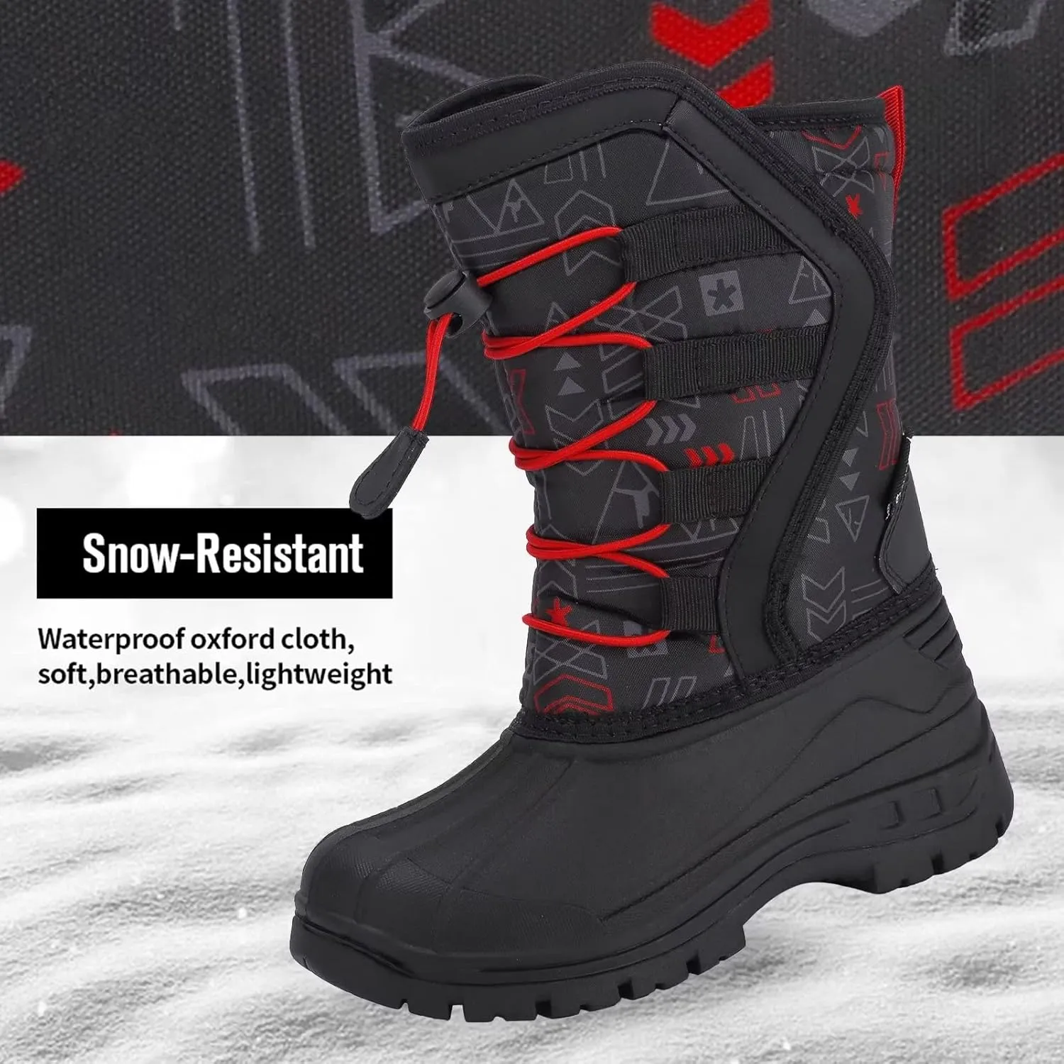 CIOR Kids Snow Boots for Boys Girls Toddler Winter Outdoor Boots Waterproof with Fur Lined(Toddler/Little Kids/Big Kid)