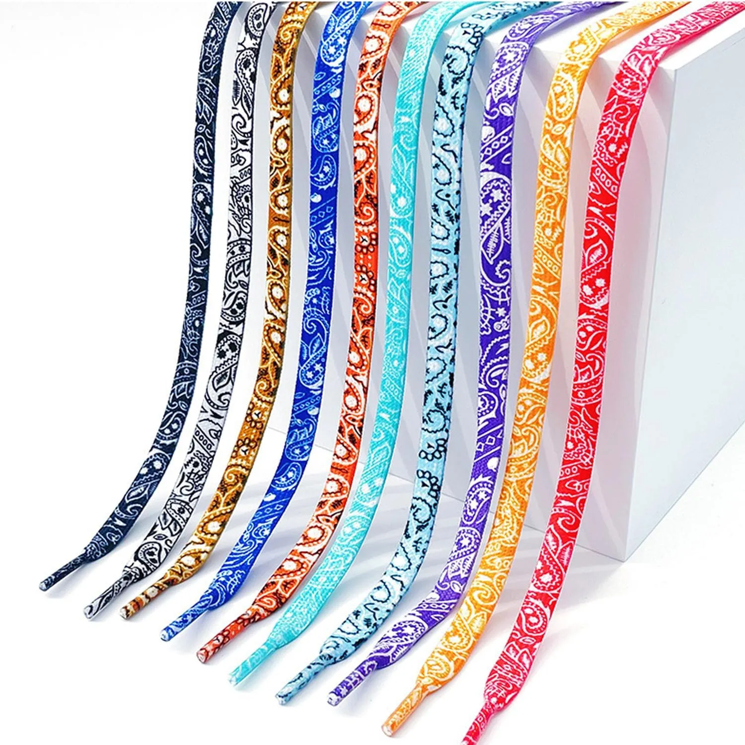 Colorful Flat Shoe Laces for Sneakers, Sneakers Shoelaces,Athletic Shoelaces,Leisure Shoe Laces