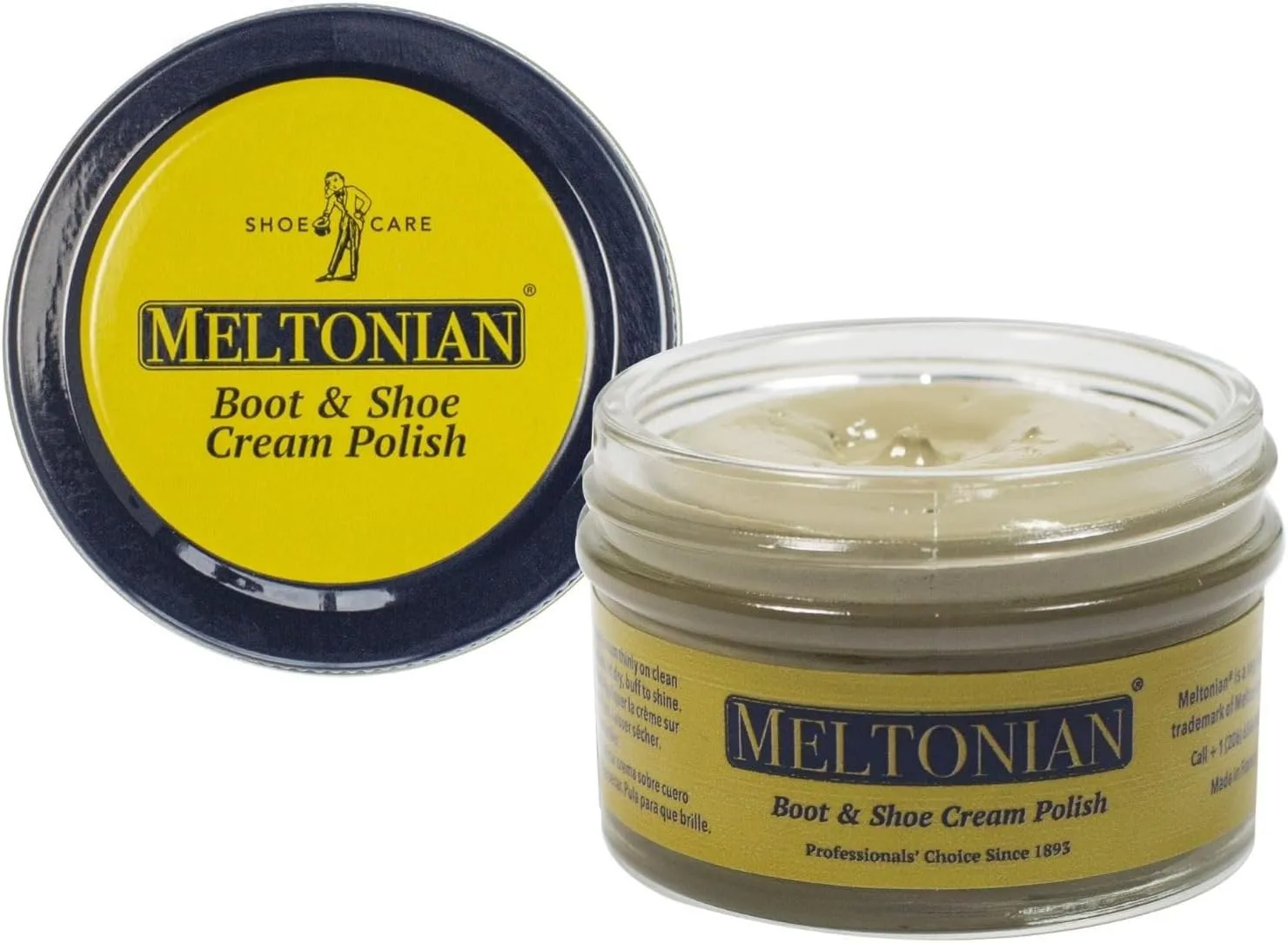Cream Shoe Polish, Boot Polish, Leather Shoe Polish Oil Based with Beeswax, Restores and Protects, Over 60 Colors