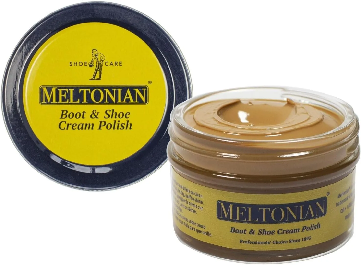 Cream Shoe Polish, Boot Polish, Leather Shoe Polish Oil Based with Beeswax, Restores and Protects, Over 60 Colors