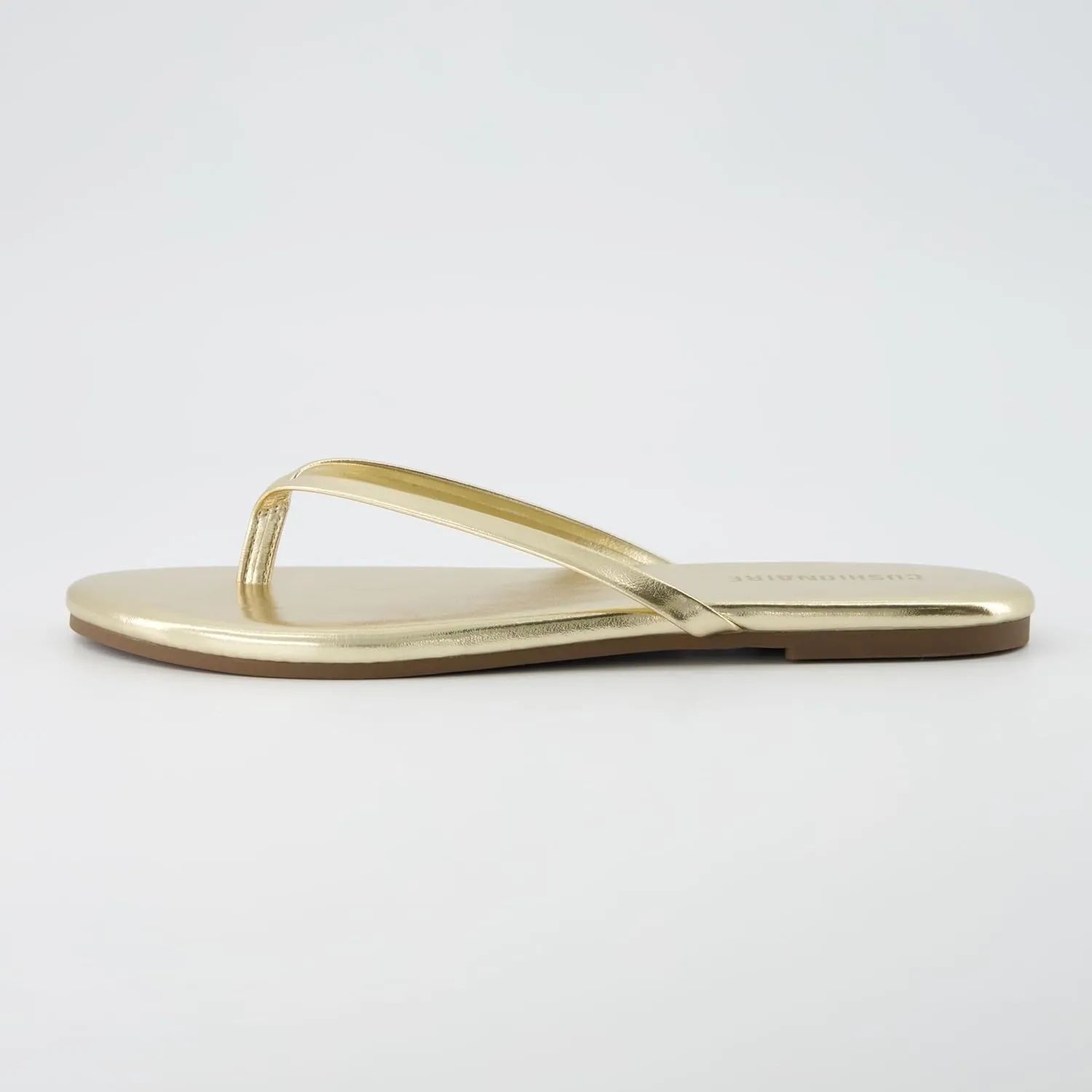 CUSHIONAIRE Cruise Womens Minimalist Flip Flops  Ultra-Lightweight Summer Sandals with Non-Slip Sole