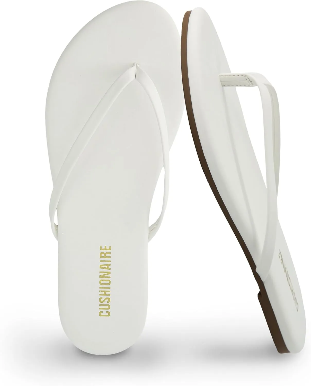 CUSHIONAIRE Cruise Womens Minimalist Flip Flops  Ultra-Lightweight Summer Sandals with Non-Slip Sole