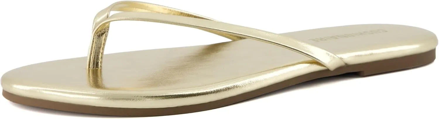 CUSHIONAIRE Cruise Womens Minimalist Flip Flops  Ultra-Lightweight Summer Sandals with Non-Slip Sole