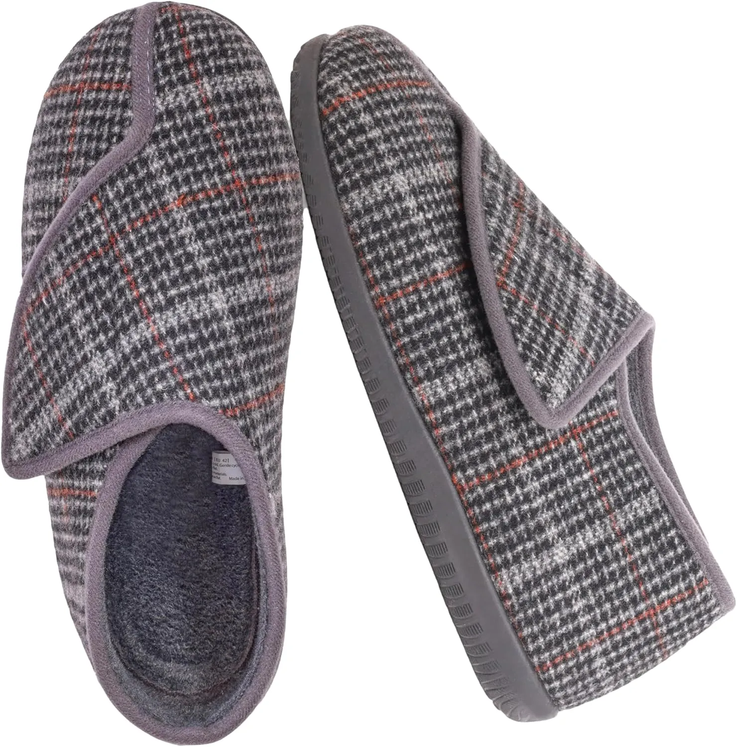 Diabetic Shoes for Men Extra Wide Width Adjustable Men's Diabetic Shoes with Plush Lining Diabetic Slippers for Men Extra Wide Width Foot Pain Relief