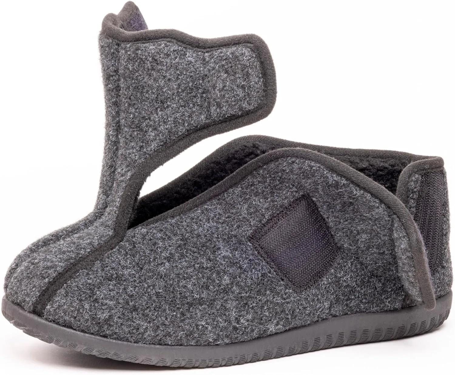 Diabetic Shoes for Men Extra Wide Width Adjustable Men's Diabetic Shoes with Plush Lining Diabetic Slippers for Men Extra Wide Width Foot Pain Relief