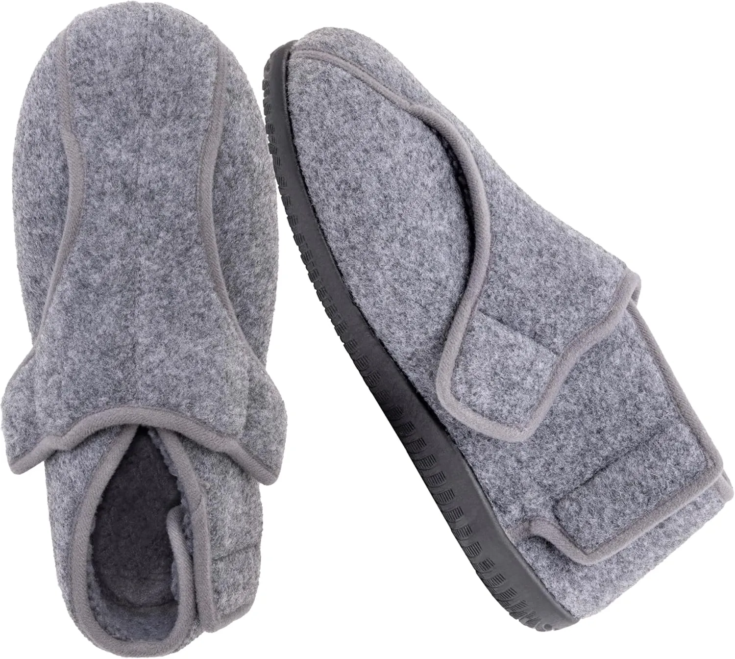 Diabetic Shoes for Men Extra Wide Width Adjustable Men's Diabetic Shoes with Plush Lining Diabetic Slippers for Men Extra Wide Width Foot Pain Relief