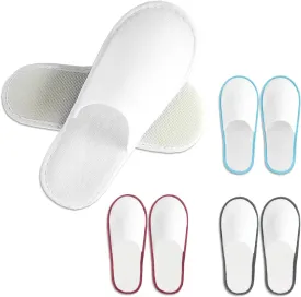 Disposable Slippers for Guest, 4 Pairs Spa Hotel House Slippers for Shoeless Home Bulk Indoor Slippers for Women Men Pantuflas Desechables Para Invitados Multicolor