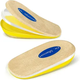 Dr. Shoesert Adjustable Orthopedic Heel Lift, 3-Layer Height Increase Insoles for Heel Pain and Leg Length Discrepancy, Heel Wedge Inserts for Achilles Tendonitis (Beige, Large)