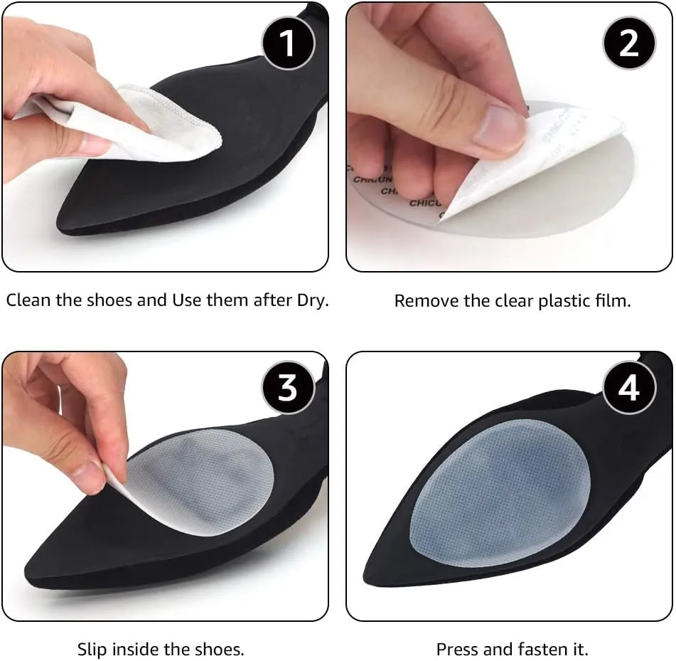 Dr. Shoesert Non-Slip Shoes Pads Adhesive Shoe Sole Protectors, High Heels Anti-Slip Shoe Grips