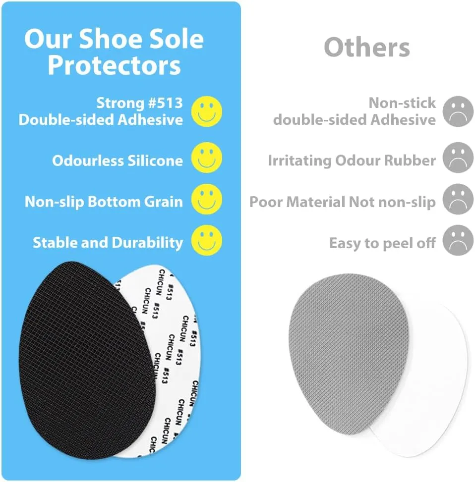 Dr. Shoesert Non-Slip Shoes Pads Adhesive Shoe Sole Protectors, High Heels Anti-Slip Shoe Grips