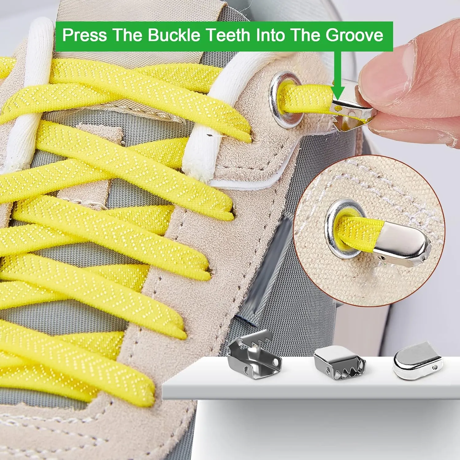 Elastic Shoe Laces for Kids and Adults, Tieless Shoelaces for Sneakers, No Tie Shoe Laces
