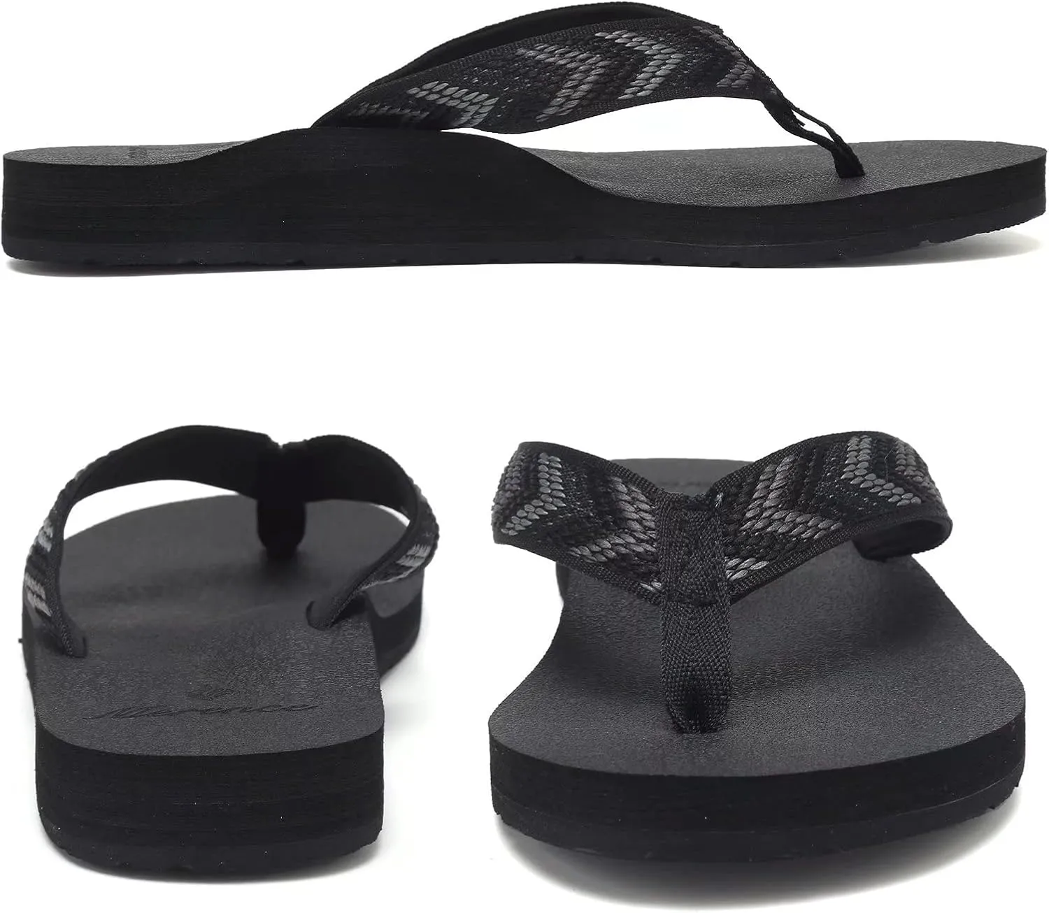 EQUICK Women's Flip Flops Arch Support Yago Mat Insole Sandal Casual Slipper Outdoor and Indoor-U219SLT003-N