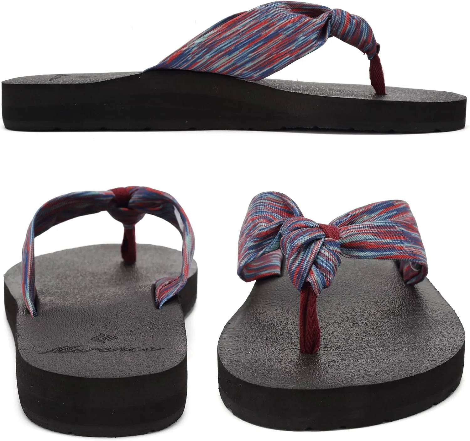 EQUICK Women's Flip Flops Arch Support Yago Mat Insole Sandal Casual Slipper Outdoor and Indoor-U219SLT003-N