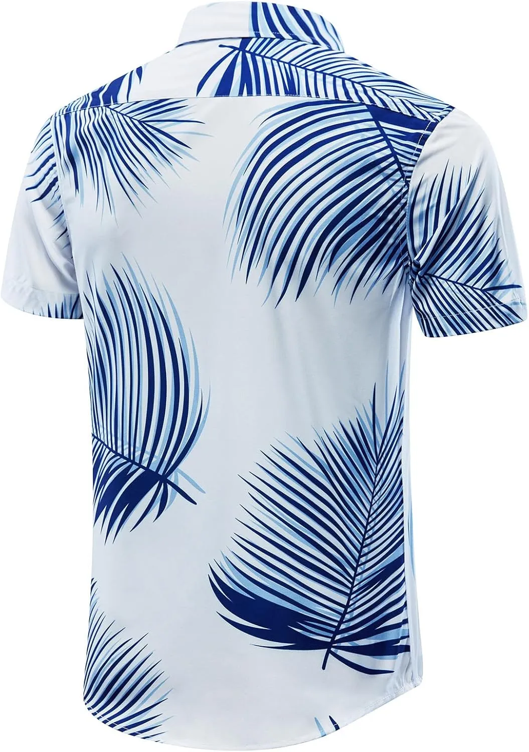 EUOW Men's Hawaiian Shirt Short Sleeve Printed Button Down Summer Beach Dress Shirts
