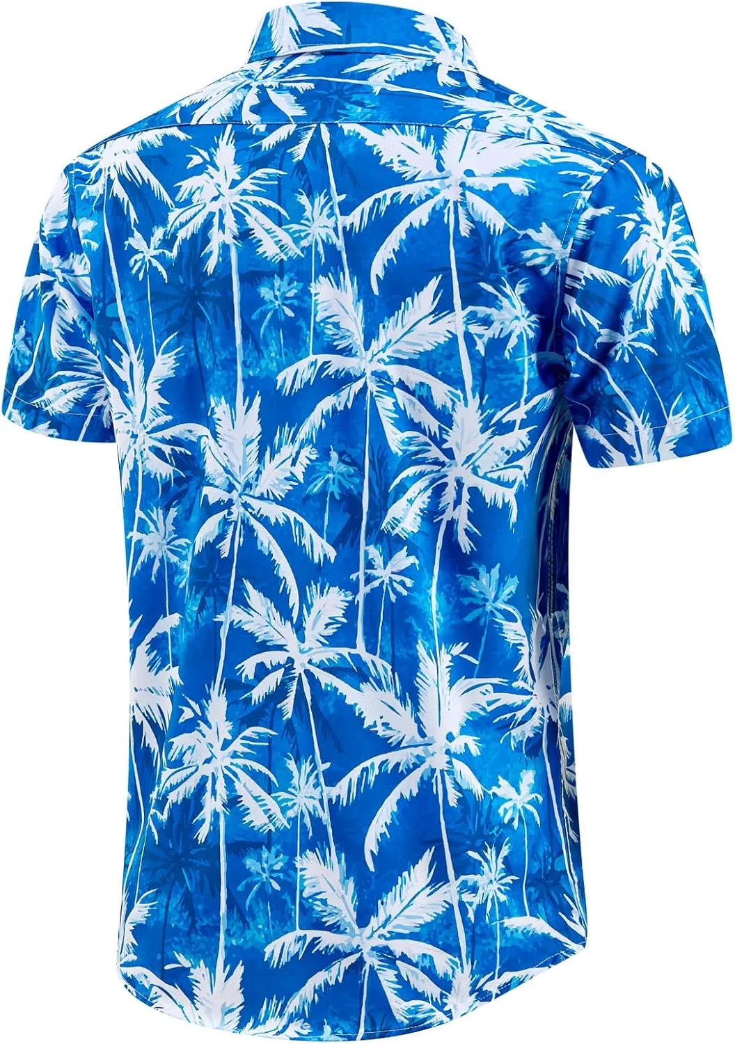 EUOW Men's Hawaiian Shirt Short Sleeve Printed Button Down Summer Beach Dress Shirts