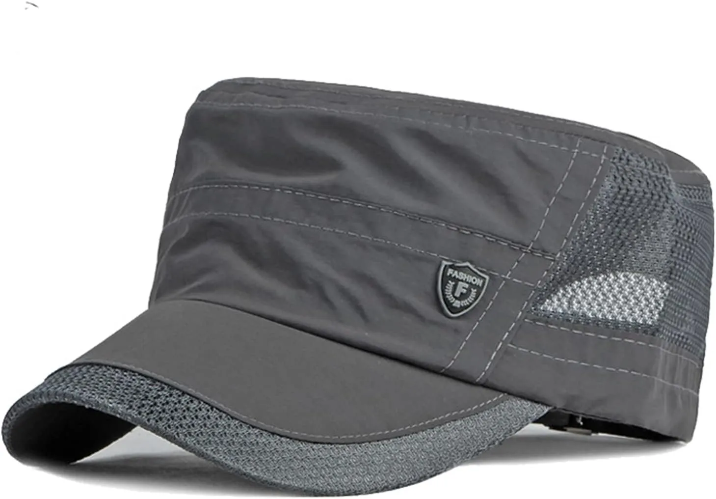 FASHIXD Mesh Military Cap Summer Army Hats for Men Quick Qry Short Bill Hat Cadet Cap