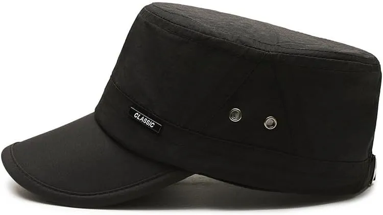 FASHIXD Mesh Military Cap Summer Army Hats for Men Quick Qry Short Bill Hat Cadet Cap