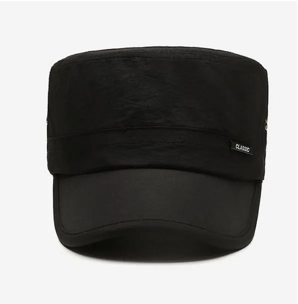 FASHIXD Mesh Military Cap Summer Army Hats for Men Quick Qry Short Bill Hat Cadet Cap