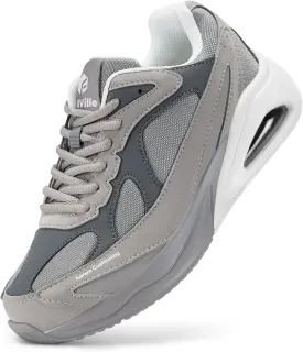 FitVille Women's Wide Walking Shoes Extra Wide Width Air Cushion Sneakers Gym Shoes for Shock Absorption Heel Pain Relief - HeelAero V1