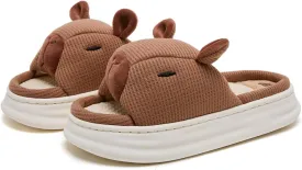Gaolinci Cartoon Animal Shape Slippers, Womens Four Seasons Home Linen Slippers