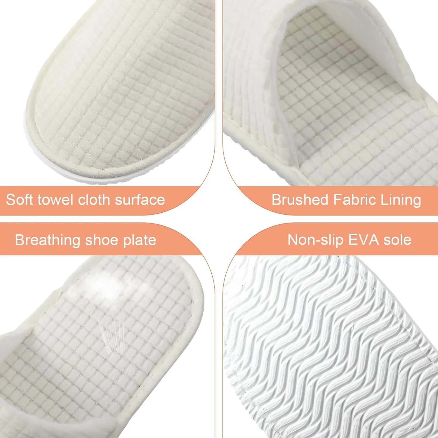 Geyoga 24 Pairs House Slipper for Guest Washable Reusable Soft Non Slip Disposable Slipper for Travel Hotel Spa Wedding Party Shoeless Home Coral Fleece