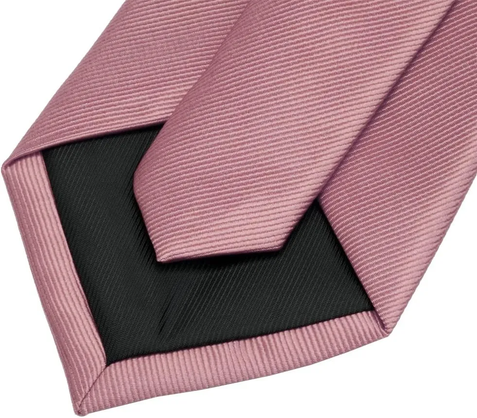 GUSLESON 3.15"??8cm?? Solid Color Necktie and Pocket Square Cufflinks Sets For Men   Gift Box