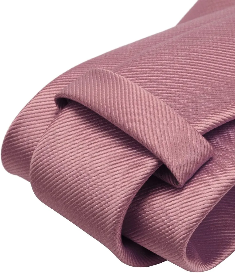 GUSLESON 3.15"??8cm?? Solid Color Necktie and Pocket Square Cufflinks Sets For Men   Gift Box