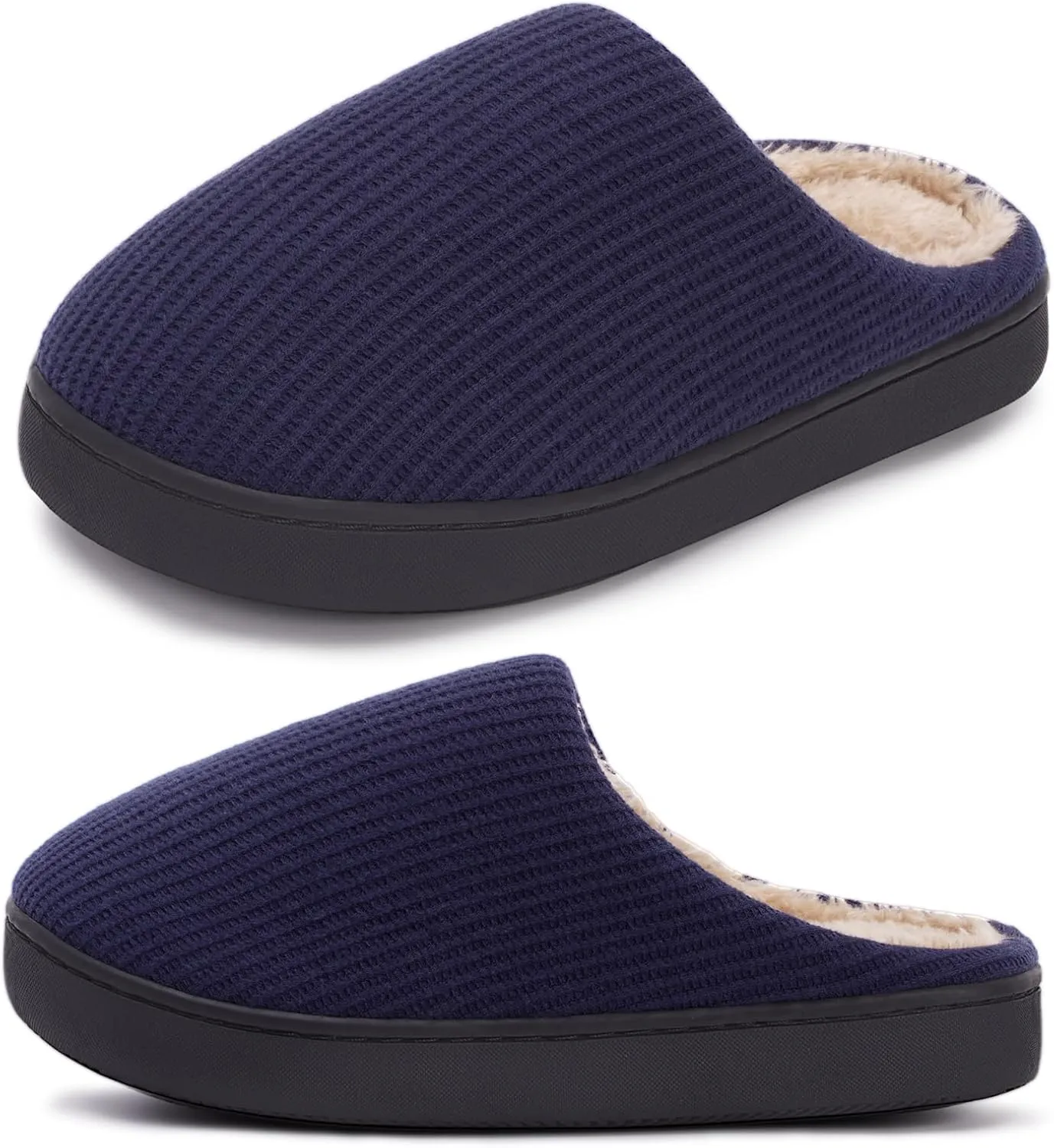 Hebreahav Womens Cozy Memory Foam Casual Warm Ladies Bedroom Hard Bottom Slippers Non Slip Indoor Outdoor