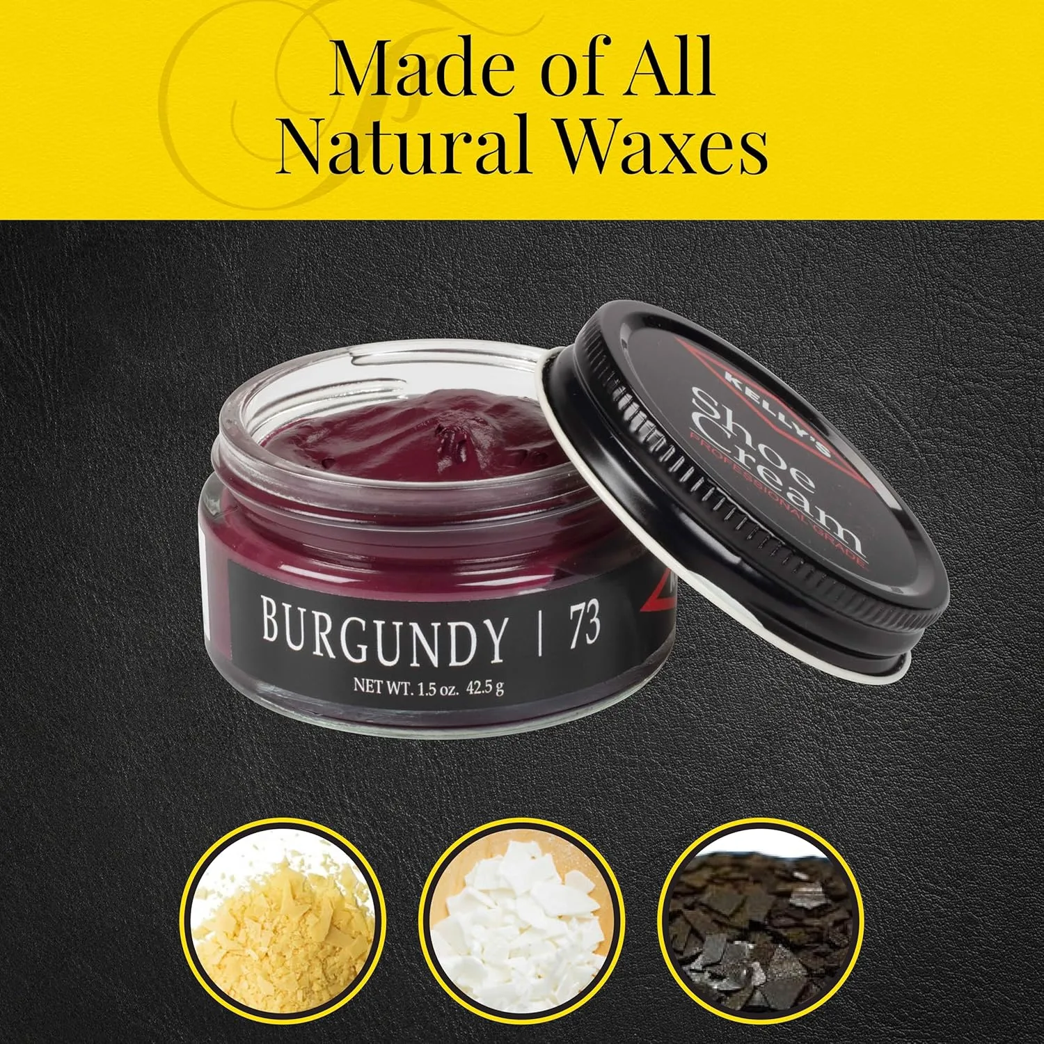 Kelly's Shoe Polish 1.5 oz - Professional Grade Shoe Cream - Condition, Recolor, Polish Leather - Multiple Colors Available