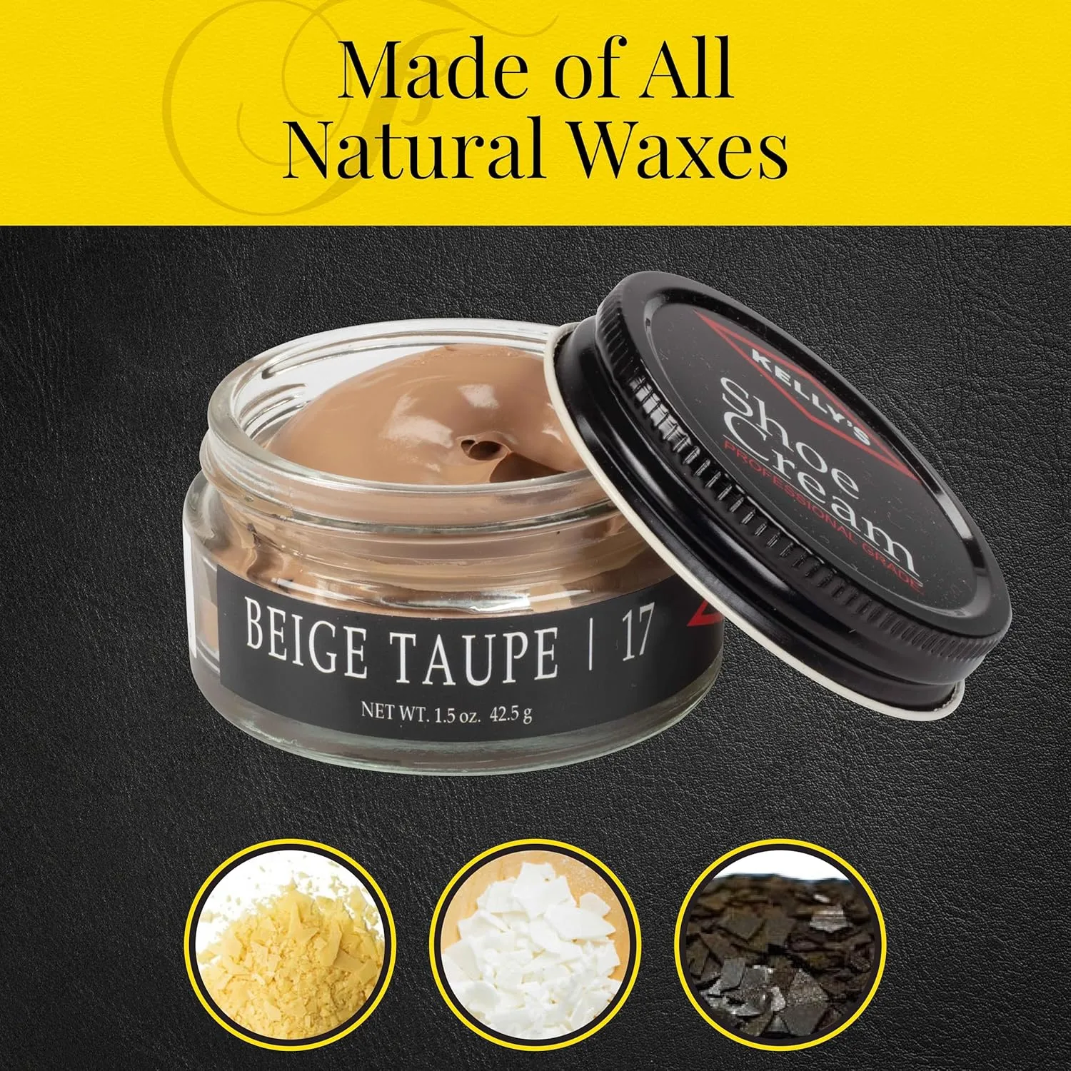 Kelly's Shoe Polish 1.5 oz - Professional Grade Shoe Cream - Condition, Recolor, Polish Leather - Multiple Colors Available