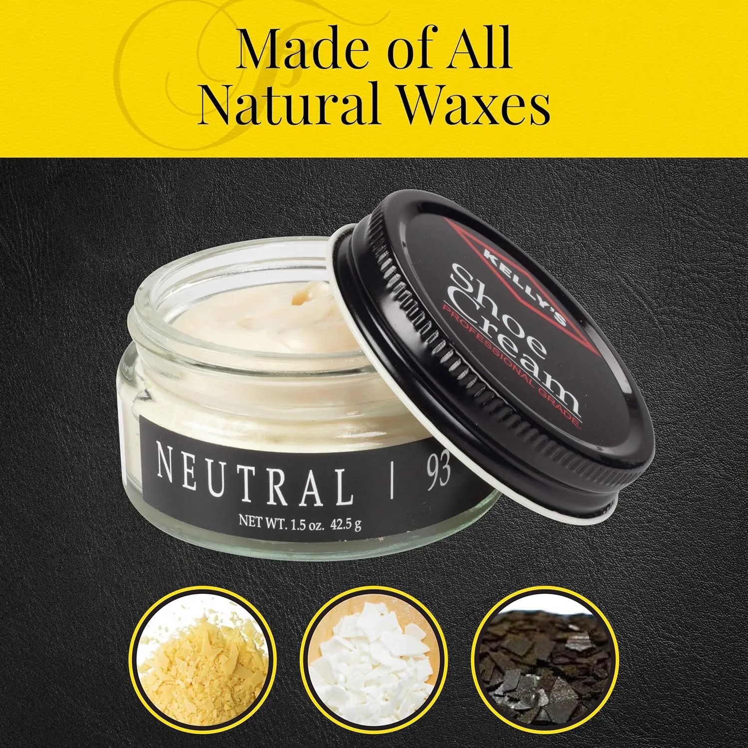 Kelly's Shoe Polish 1.5 oz - Professional Grade Shoe Cream - Condition, Recolor, Polish Leather - Multiple Colors Available
