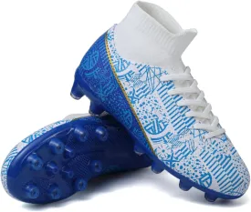 Kids Soccer Cleats Boys Girls Football Cleats Youth Baseball Cleats Zapatos de Futbol para Nios Athletic Outdoor Soccer Shoes High Top Football Shoes Indoor Soccer Training Baseball Cleats Boys