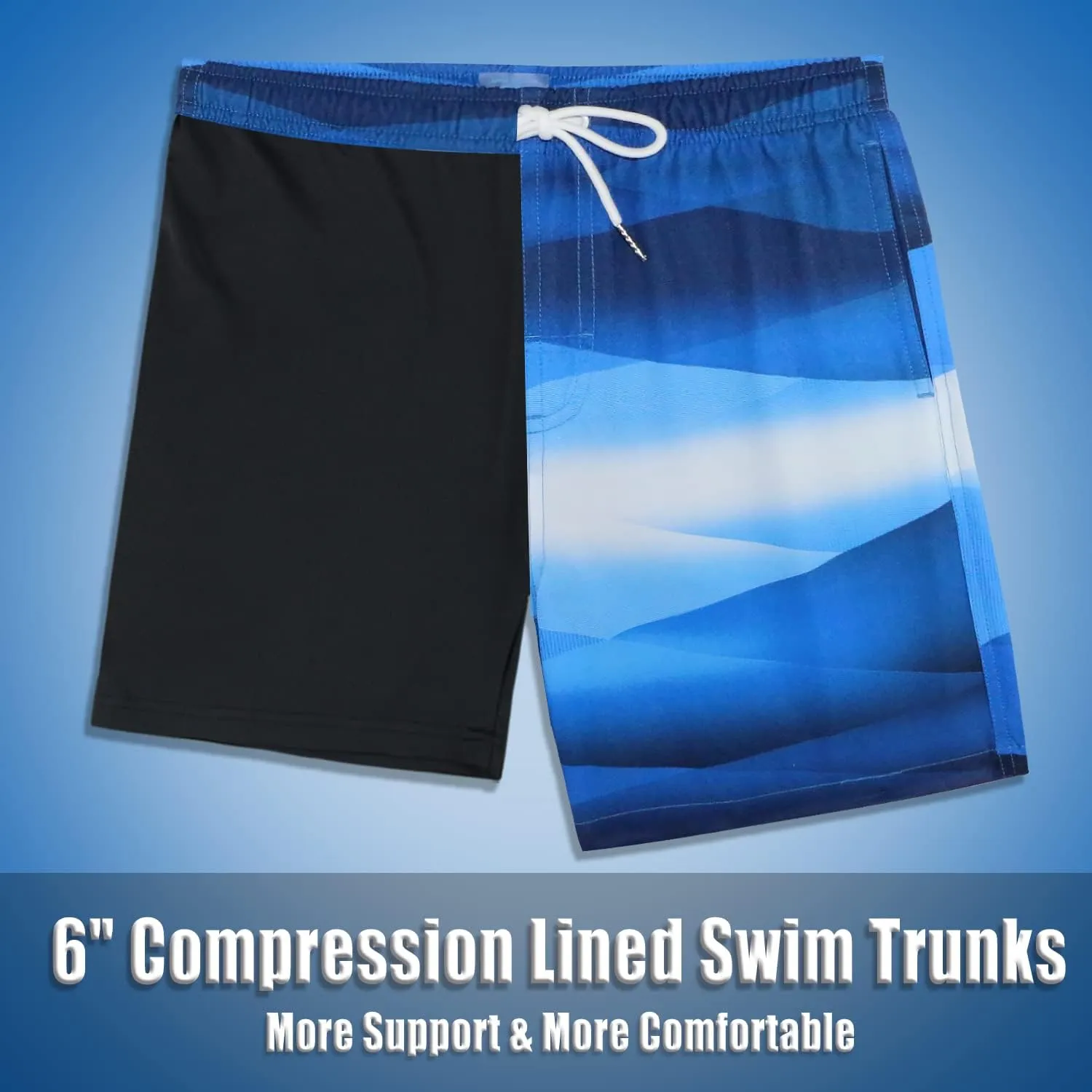 LUCOWEE Boys Swim Bathing Trunks Soft Compression Liner no-Chafing Swimming Shorts Quick Dry Light UPF 50  Quality Swimsuit