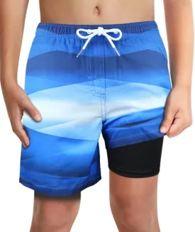 LUCOWEE Boys Swim Bathing Trunks Soft Compression Liner no-Chafing Swimming Shorts Quick Dry Light UPF 50  Quality Swimsuit