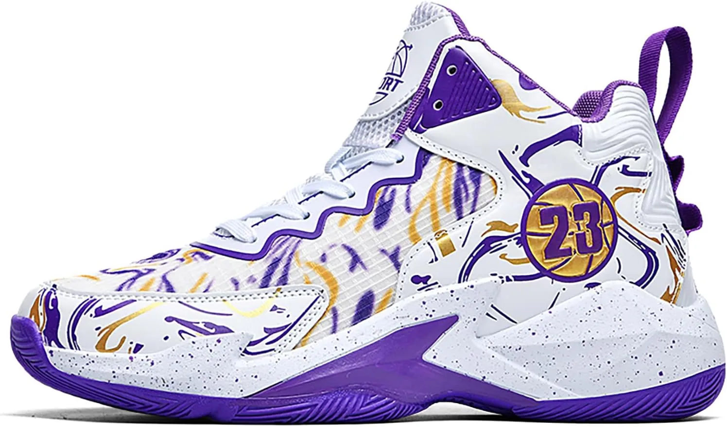 Men's Basketball Shoes No-Slip Breathable Outdoor Shoes for Women Fashion Graffiti Training Shoes
