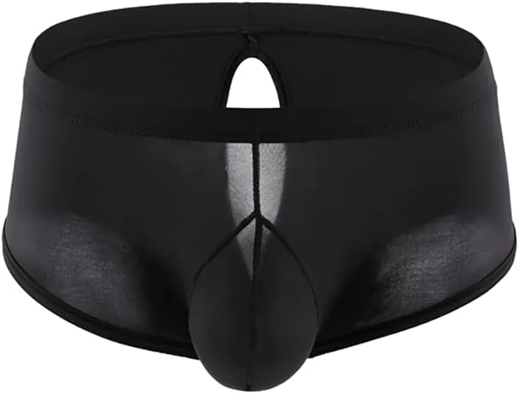 Men's Ice Silk Solid Color Short Leg Boxer Briefs Underwear Breathable Stretch Boxer Trunks