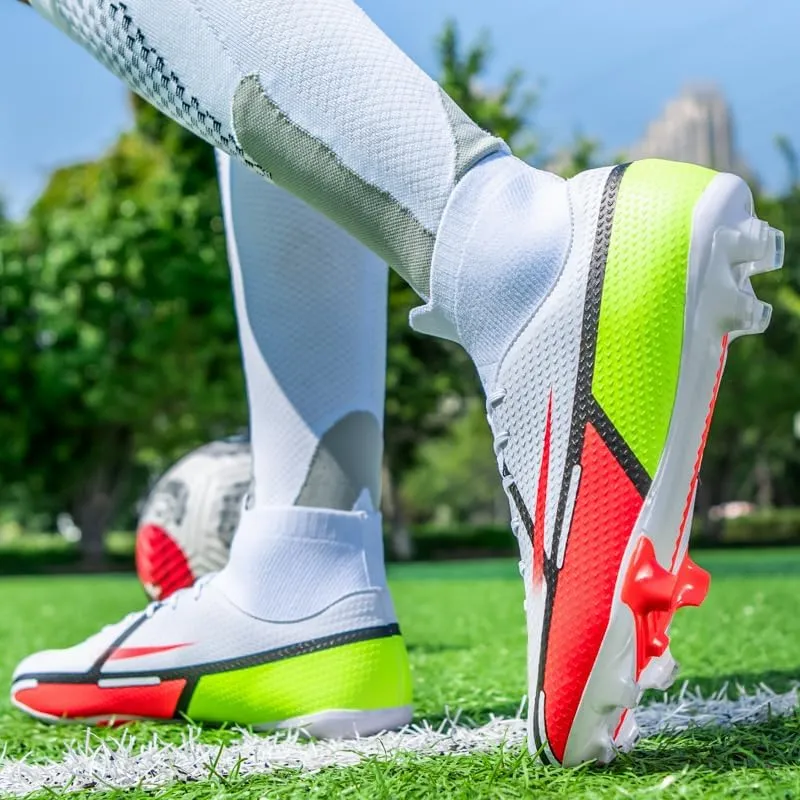 Men's Soccer Shoes High-Tops Youth Athletics Outdoor Football Cleats for Big Boys Training Sneaker